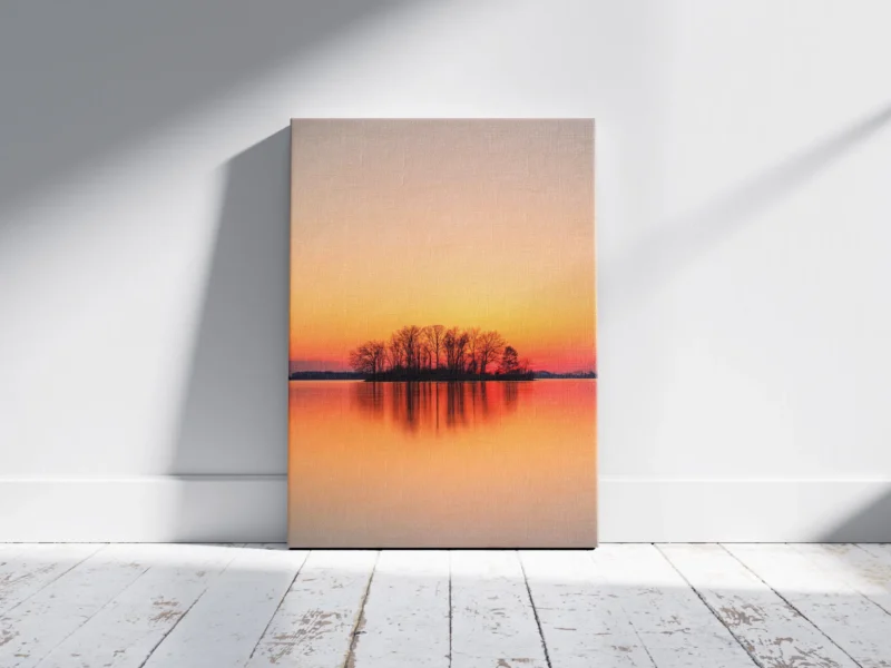 Reflet du Coucher de Soleil - Art Mural Naturel – Image 2